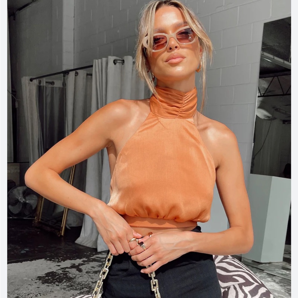 Princess Polly Orange Sleeveless Crop Top